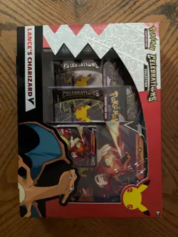 Pokemon TCG Celebrations Collection Lance's Charizard V Box 820650101625 - Image 1
