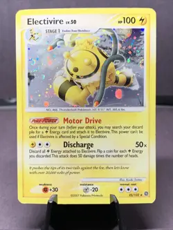 Pokemon TCG Electivire 25/132 Secret Wonders Comos Holo Rare LP Swirl 2007 LP/MP - Image 1