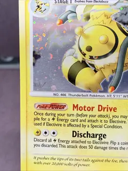 Pokemon TCG Electivire 25/132 Secret Wonders Comos Holo Rare LP Swirl 2007 LP/MP - Image 2