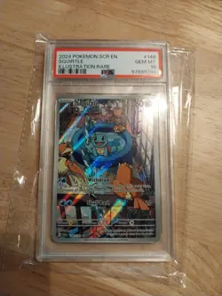 Squirtle 148/142 illustration Rare Pokemon S&V:Stellar Crown PSA 10 - Image 1