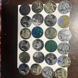 Pokemon Coin Lot of 169, Official Pokemon TCG Coins Jumbo & Small - Image 5