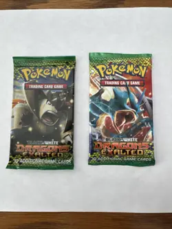 Pokemon TCG 2 Black White Dragons Exalted BoosterPacks Factory Sealed Unweighed - Image 1