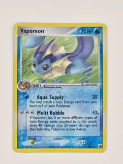 Pokemon TCG Unseen Forces Vaporeon 19/115 Rare Holo Card - Image 1