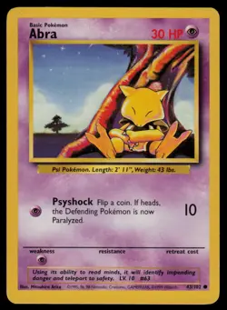 Abra 043/102 Base Set Pokemon TCG LP - Image 1