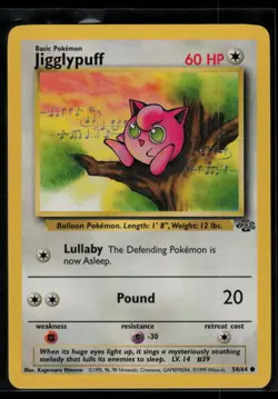 Jigglypuff 54/64 Jungle Vintage WOTC Pokemon TCG LP - Image 1