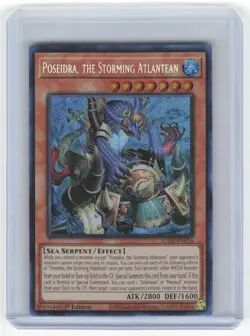 2025 Yu-Gi-Oh! Poseidra, the Storming Atlantean SCR Holo #SUDA-EN016 1st Ed. NM - Image 1