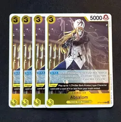 One Piece - Absalom OP14-100 Foil Playset (x4) - The Azure Sea's Seven NM - Image 1