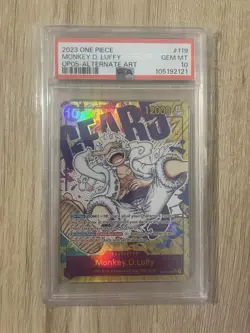 One Piece Card Game-Monkey.D.Luffy Op05-119 Full Art/Alt Art Sec Set PSA10 Eng - Image 2