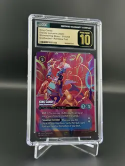 King Candy Enchanted 218/204 Disney Lorcana Shimmering Skies CGC 10 BL *Pristine - Image 1