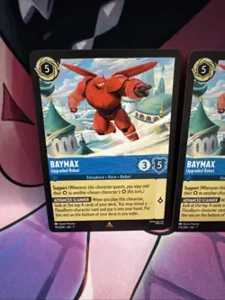 X3 Disney Lorcana TCG Archazias Island Baymax Upgraded Robot 175/204 Rare - Image 2