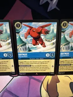 X3 Disney Lorcana TCG Archazias Island Baymax Upgraded Robot 175/204 Rare - Image 3