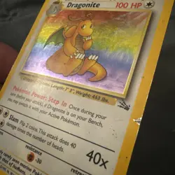Pokemon TCG Dragonite Fossil Set 4/62 Holo HP - Image 3
