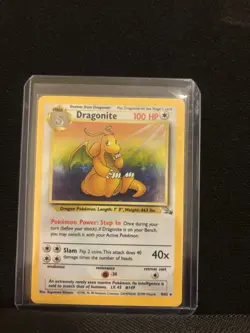 Pokemon TCG Dragonite Fossil 4/62 Holo Unlimited Rare 1999 WOTC Vintage HP - Image 1
