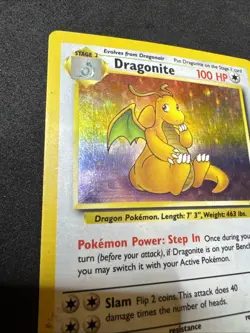 Pokemon TCG Dragonite Fossil 4/62 Holo Unlimited Rare 1999 WOTC Vintage HP - Image 2