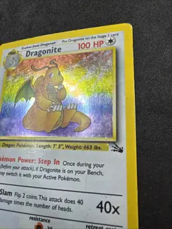 Pokemon TCG Dragonite Fossil 4/62 Holo Unlimited Rare 1999 WOTC Vintage HP - Image 3