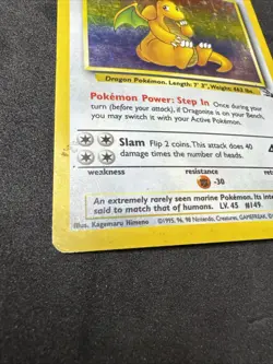 Pokemon TCG Dragonite Fossil 4/62 Holo Unlimited Rare 1999 WOTC Vintage HP - Image 4