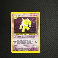 Pokemon TCG Hypno Fossil Holo Card 8/62 Unlimited Rare, LP/NM Condition - Image 1