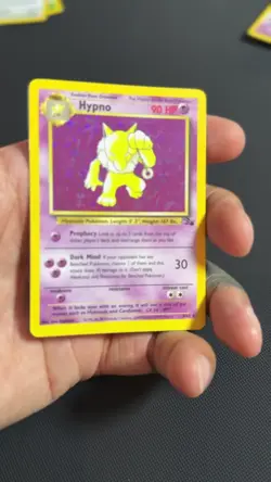 Pokemon TCG Hypno Fossil Holo Card 8/62 Unlimited Rare, LP/NM Condition - Image 2