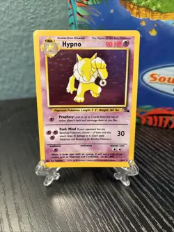 Pokemon TCG Hypno Fossil Holo Card 8/62 Unlimited Rare NM - Image 1