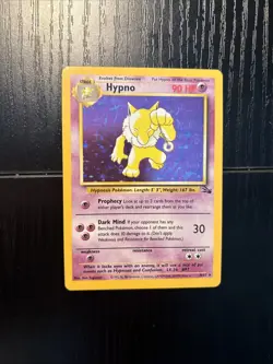 Pokemon TCG Hypno Fossil Holo Card 8/62 Unlimited Rare NM - Image 2