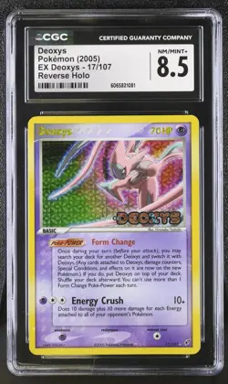 2005 Pokemon Deoxys 17/107 EX Deoxys Reverse Holo CGC 8.5 - Image 1