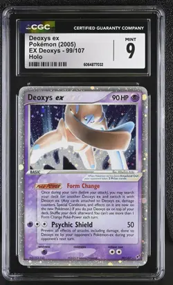 CGC 9 MINT Deoxys ex 2005 EX Deoxys 99/107 Holo Pokemon Card - Image 1
