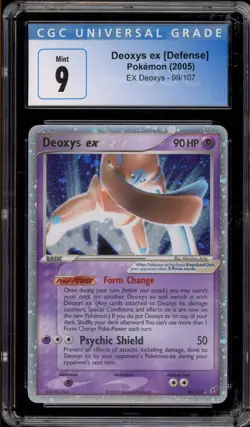 Pokemon Deoxys ex EX Deoxys Holo Ultra Rare #99 CGC 9 Mint - Image 1