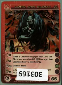 (303169) LORD VAN BLOOT 65/120/0/85/65 (0 Max Stats) Ultra Rare Chaotic Card - Image 1