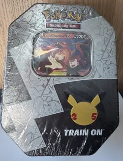 Pokemon TCG Celebrations Tin Charizard V Booster Packs & Promo Card - Image 1