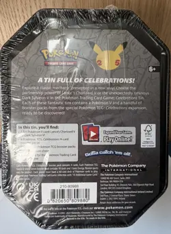 Pokemon TCG Celebrations Tin Charizard V Booster Packs & Promo Card - Image 2