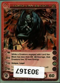 (303167) LORD VAN BLOOT 80/110/50/85/60 (0 Max Stats) Ultra Rare Chaotic Card - Image 1