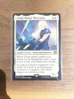 MTG Cloud, Midgar Mercenary Final Fantasy Magic the Gathering Card #010 - Image 1