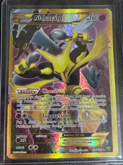 Alakazam EX Gold Secret Rare 125/124 XY Fates Collide Pokemon Card - Image 1