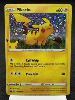 Pikachu SWSH039 - Holo - 25th Anniversary General Mills Promo Pokemon Card MINT - Image 1