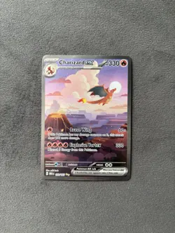 Pokemon TCG Charizard EX Scarlet & Violet 151 Card 199/165 Sir NM/M Condition - Image 1
