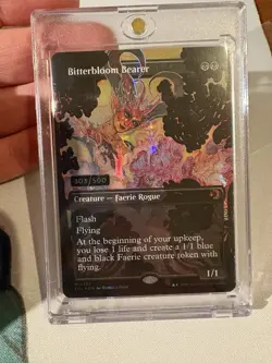 Bitterbloom Bearer SERIALIZED FOIL 303/500 Lorwyn Eclipsed MTG Rebecca Guay - Image 2