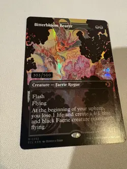Bitterbloom Bearer SERIALIZED FOIL 303/500 Lorwyn Eclipsed MTG Rebecca Guay - Image 4