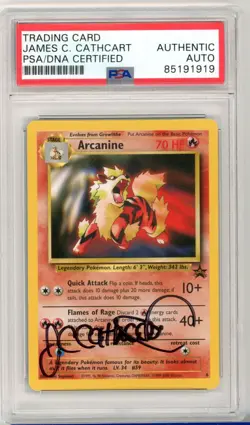 PSA Signed James Carter Cathcart Pokemon Arcanine Wizards Black Star Promos 6 - Image 1