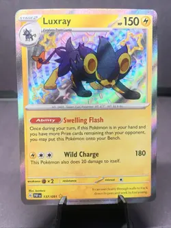 Pokemon TCG Luxray 137/091 Sv: Paldean Fates Baby Shiny Rare Holo 2024 NM/M - Image 1