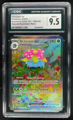 2023 Pokemon S&V 151 Venusaur ex Special Illustration Rare CGC 9.5 Mint+ #198 - Image 1