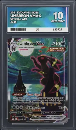 Umbreon VMAX 215/203 Evolving Skies Alt Art🌙-ACE GEM MINT 10-PERFECT SUBGRADES - Image 1