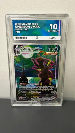 Umbreon VMAX 215/203 Evolving Skies Alt Art ACE GEM MINT 10 Perfect Subgrades! - Image 3