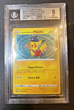 BGS 9 Special Delivery Pikachu SWSH074 Pokemon Center Canada Exclusive Promo - Image 1