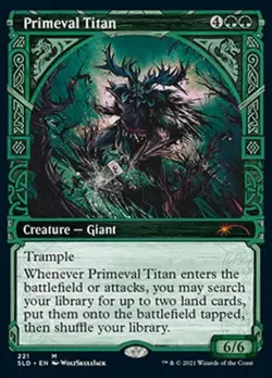 MTG English Primeval Titan (221) NM Foil Secret Lair - Image 1