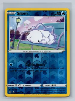 Snom Reverse Holo Common Shining Fates SHF Water 029/072 Pokemon Card TCG - Image 1