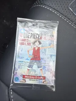 One Piece Monkey.D.Luffy US College Basketball Promo Card In-Hand - Image 1