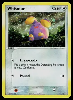 Pokemon Card - Whismur Nintendo Promo 019 Holo - Image 1