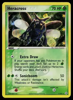 Pokemon Card - Heracross Hidden Legends 7/101 Reverse Holo Rare - Image 1