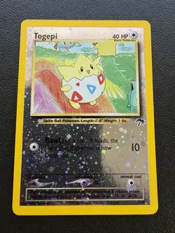 Pokemon Togepi Reverse Holo Foil Card #4/18 Southern Islands LP - Image 1