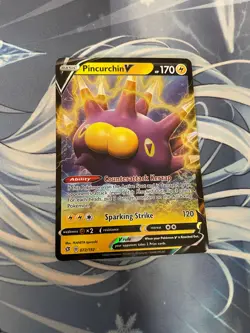 POKEMON - PINCURCHIN V - 072/192 - REBEL CLASH - NM - ULTRA RARE - Image 1